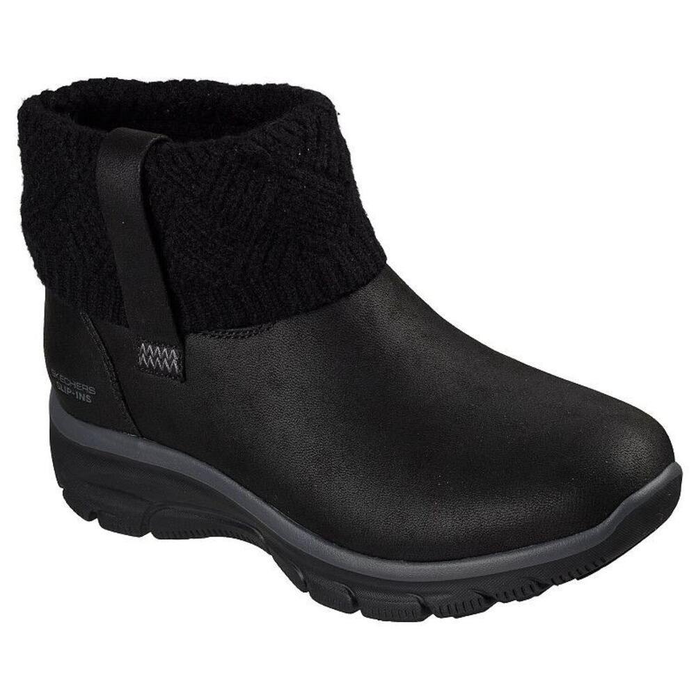 NEW! Skechers Easy Going Cozy Weather2 Womens Relaxed Ankle Boots US 10 Black